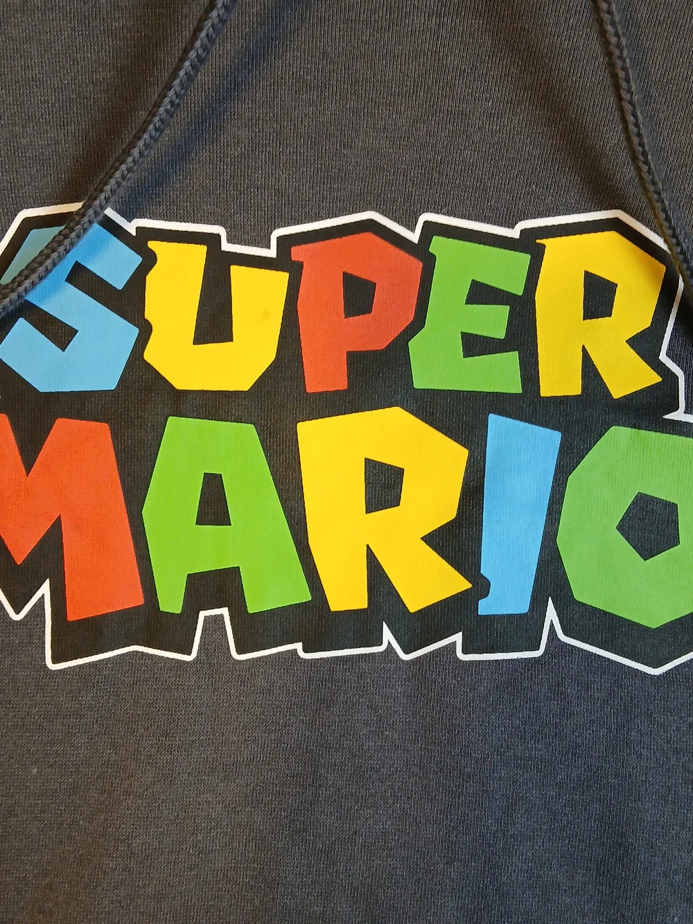 Super Mario Graphic Hoodie - Gray - New w/ Imperfections - See Description